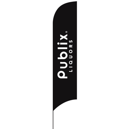 12.5' Shark Fin Flag - Black - Publix Liquors